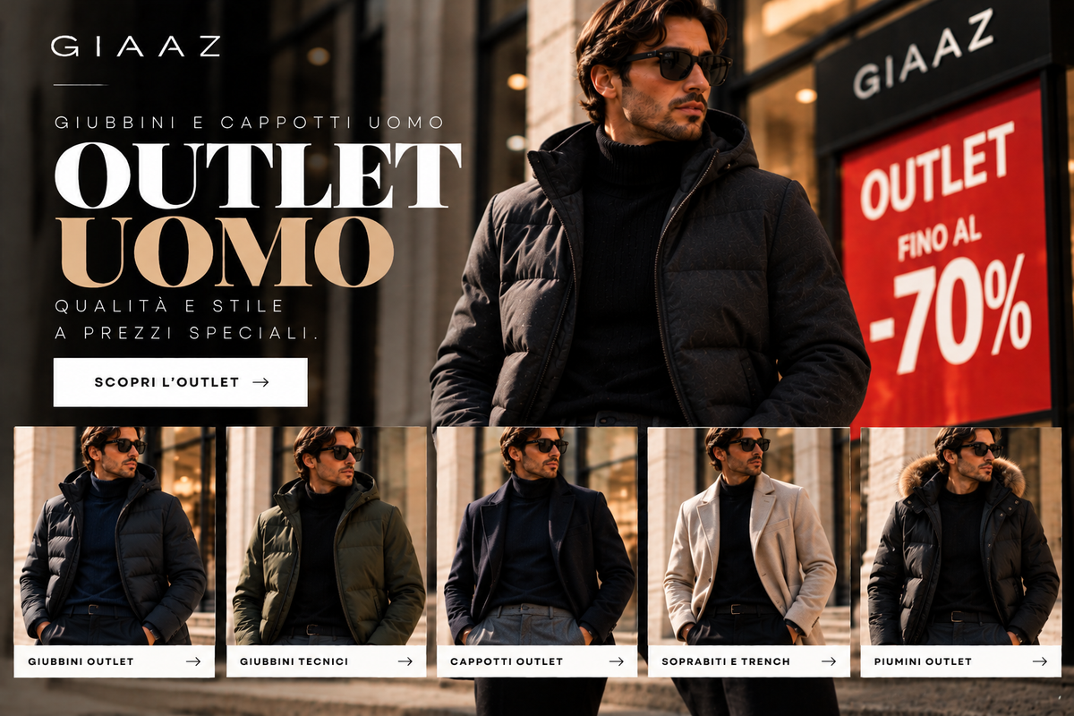 Outlet Giubbini Cappotti Uomo