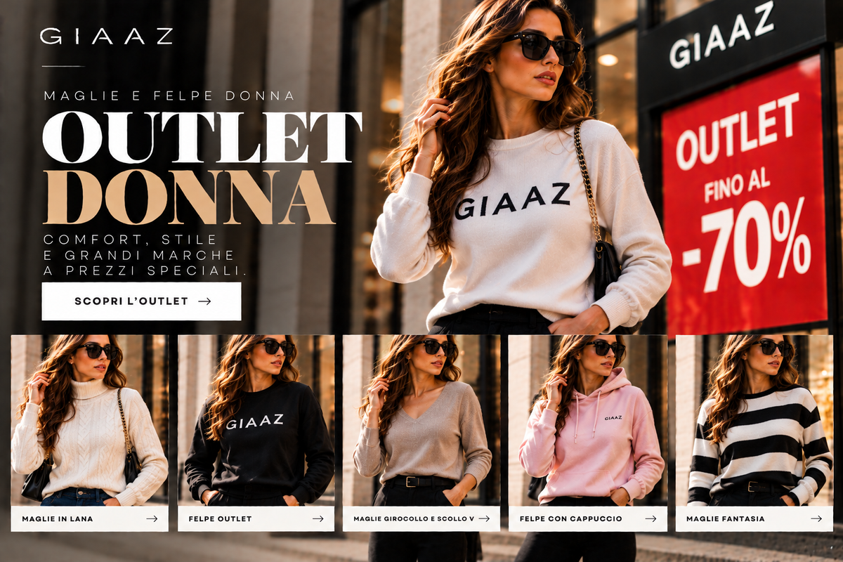Outlet Maglie Felpe Invernali Donna