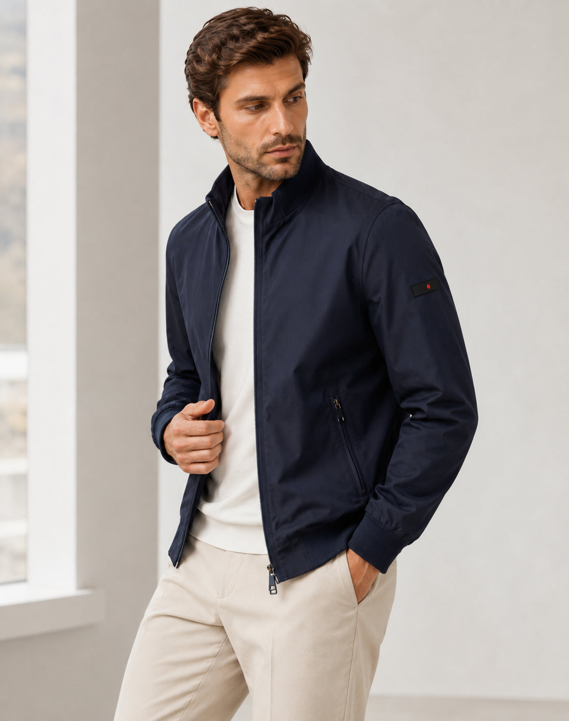 Giubbotto Uomo Primaverile Punto Milano Bomber Leggero Zip Doppio Cursore
