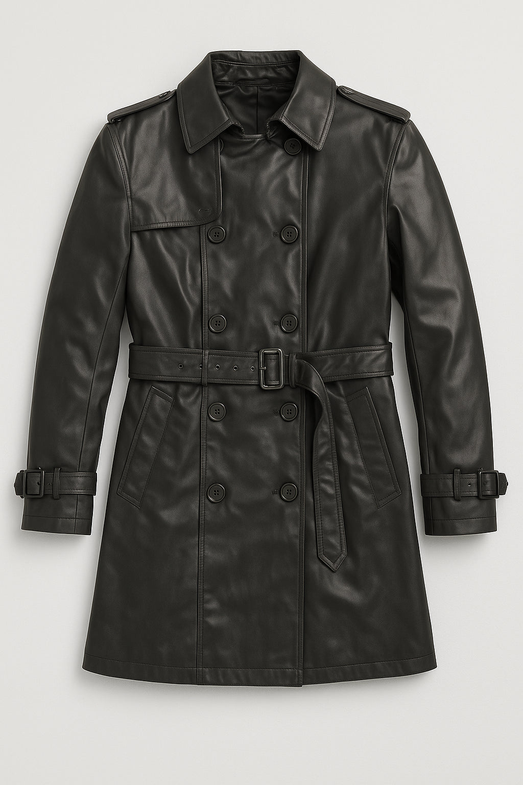 Trench Gattinoni Ecopelle Nero