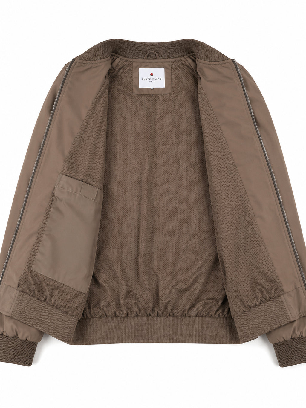 Bomber Leggero Premium Doppio Cursore Collo Trapuntato Punto Milano Estivo Uomo