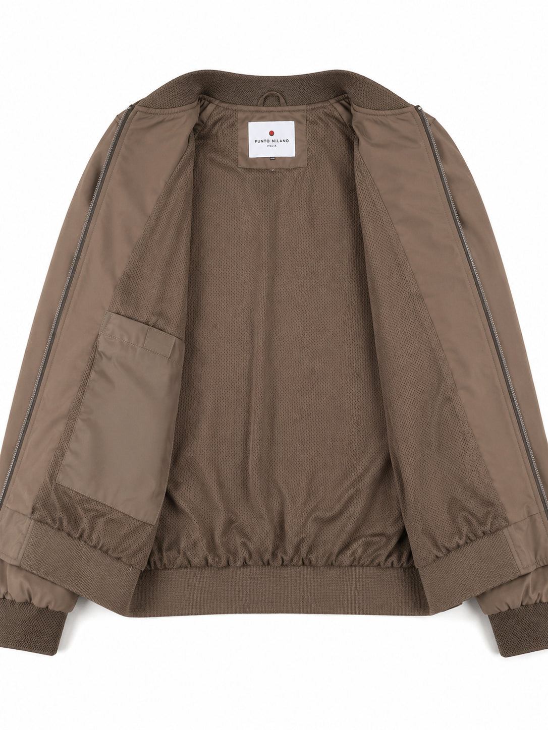 Bomber Leggero Premium Doppio Cursore Collo Trapuntato Punto Milano Estivo Uomo