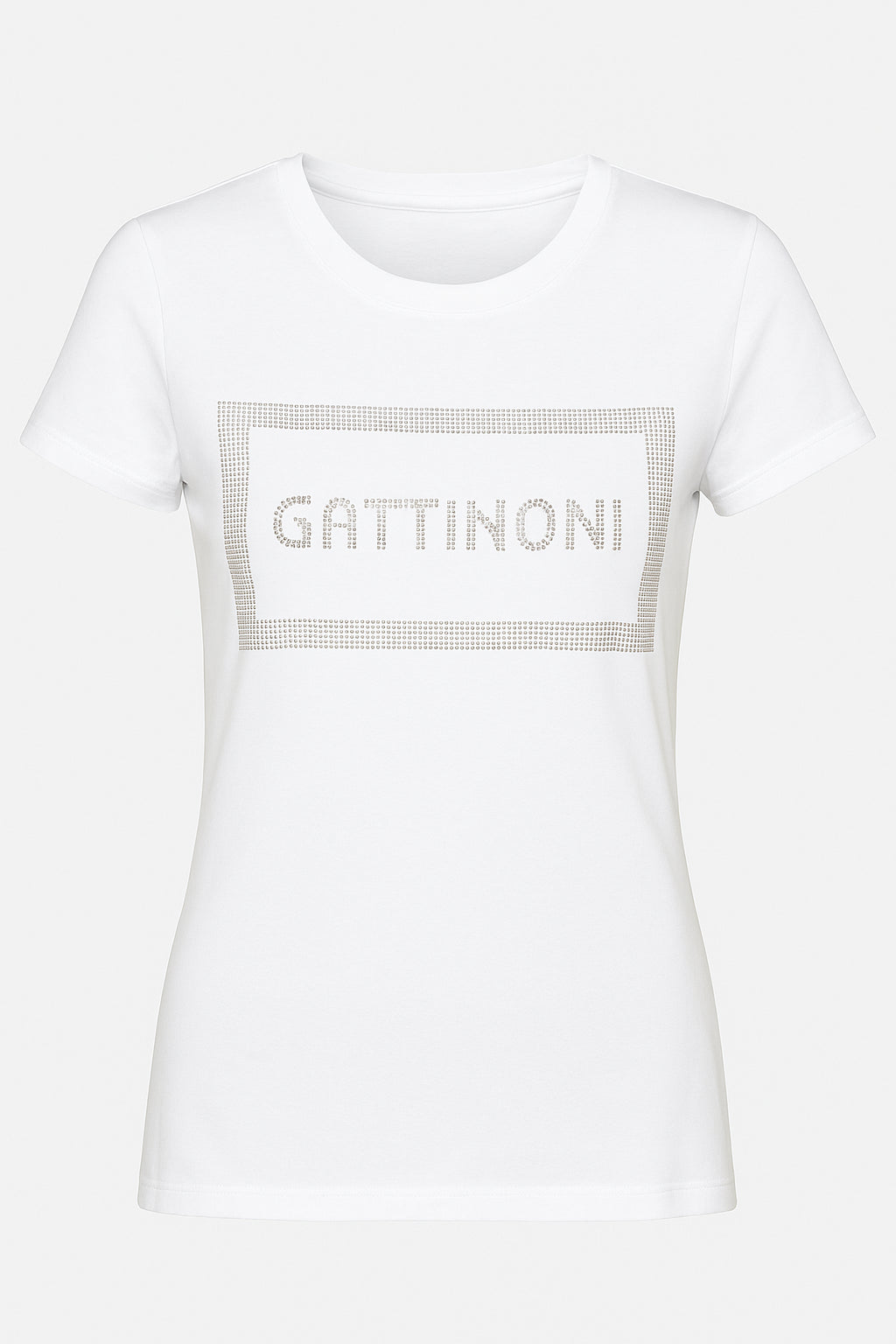 T-shirt Gattinoni con Logo in Strass