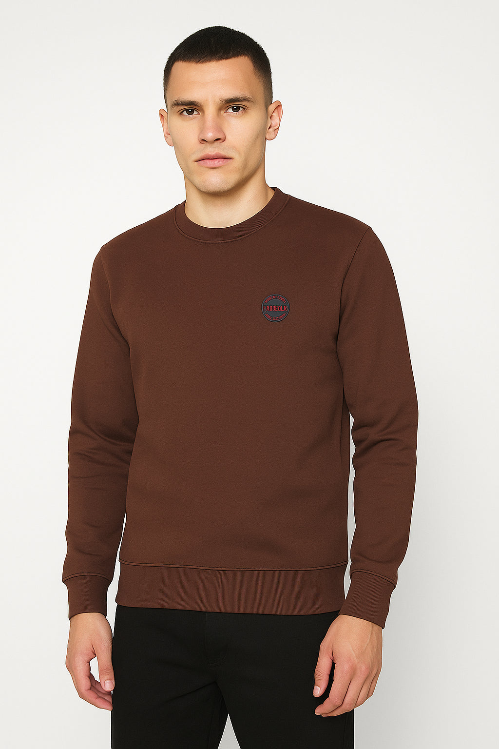 Felpa Uomo Museum Logo Patch – Cotone Premium