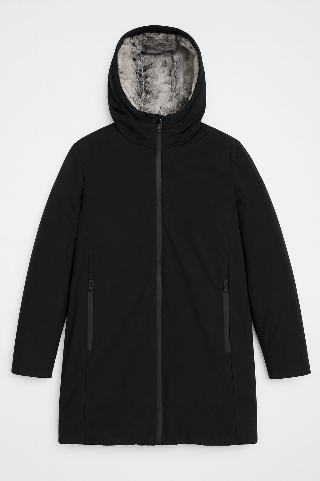 Giubbino Lungo Uomo con Interno in Pelliccia