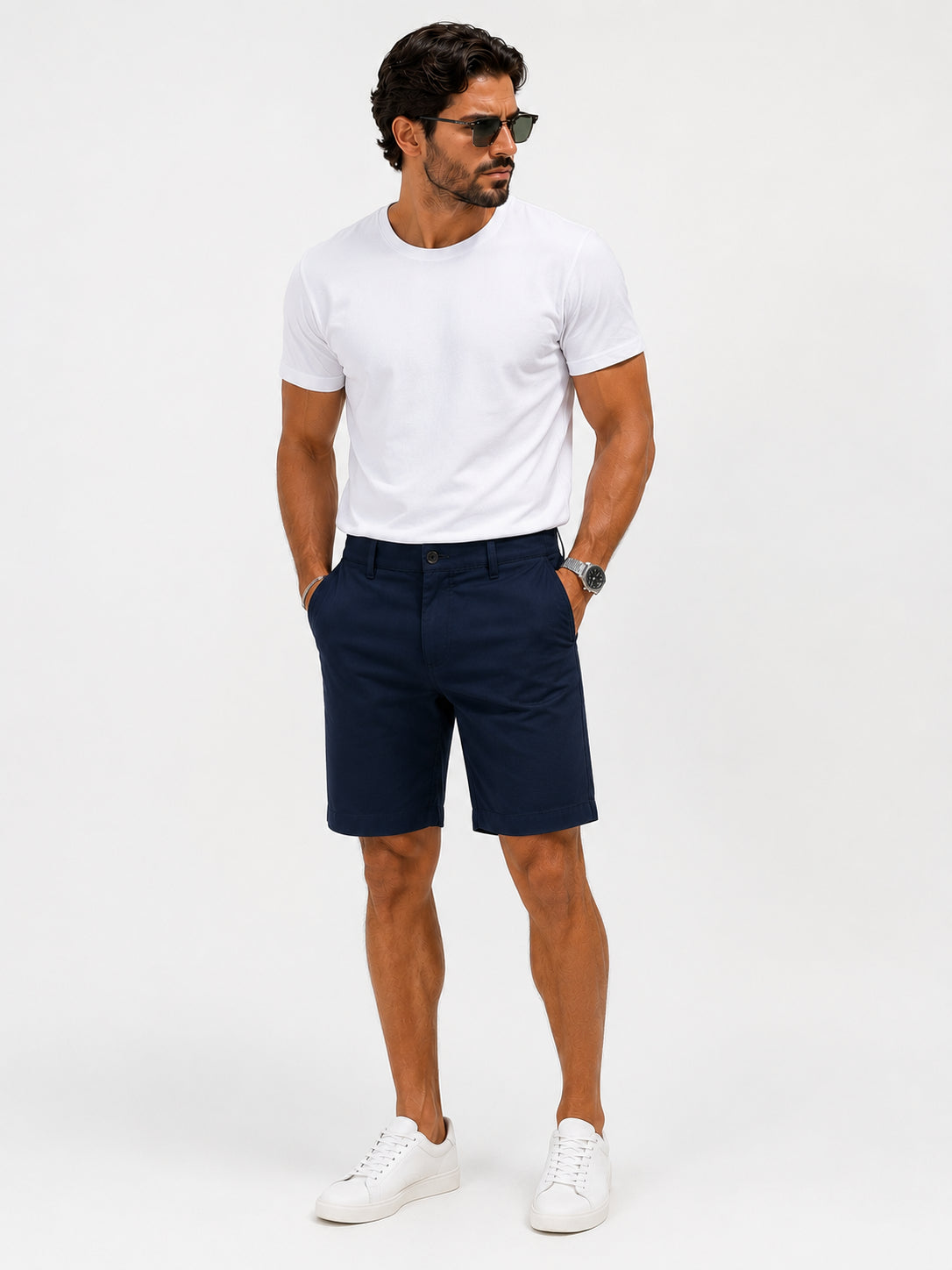 Bermuda technique stretch anti-taches en point Milano