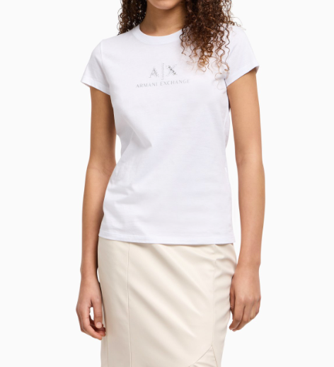 T-Shirt Donna ArmaniExchange Rhinestones