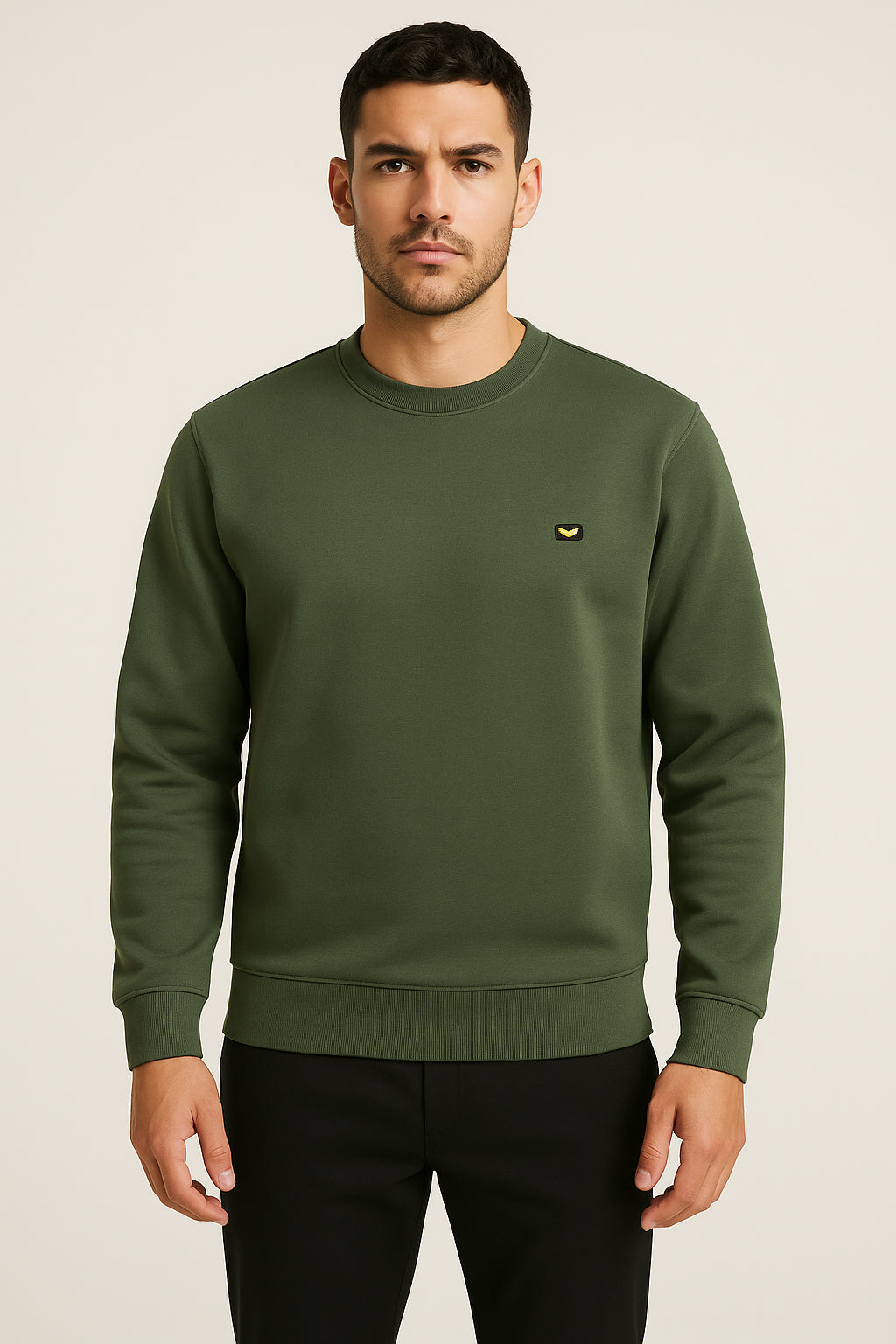 Herren-Sweatshirt Armata di Mare mit Rundhalsausschnitt und gesticktem Logo