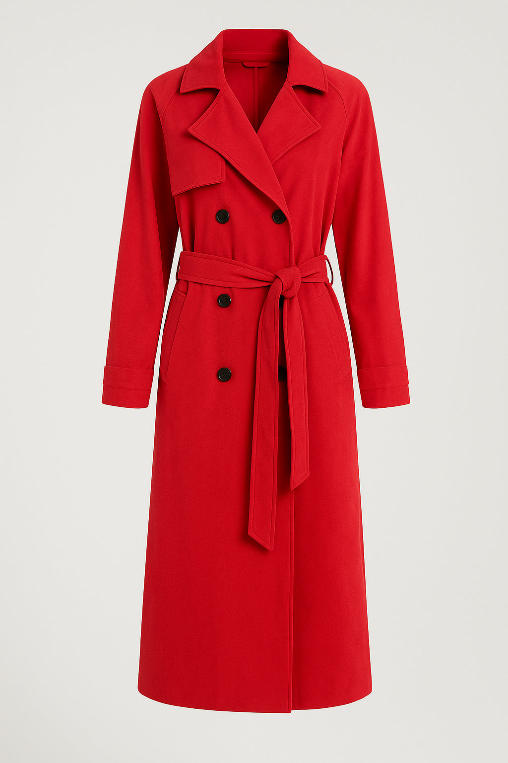 Trench Donna Elegante con Cintura in Vita