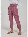 Pantalon cargo femme Yes Zee en mélange de lin
