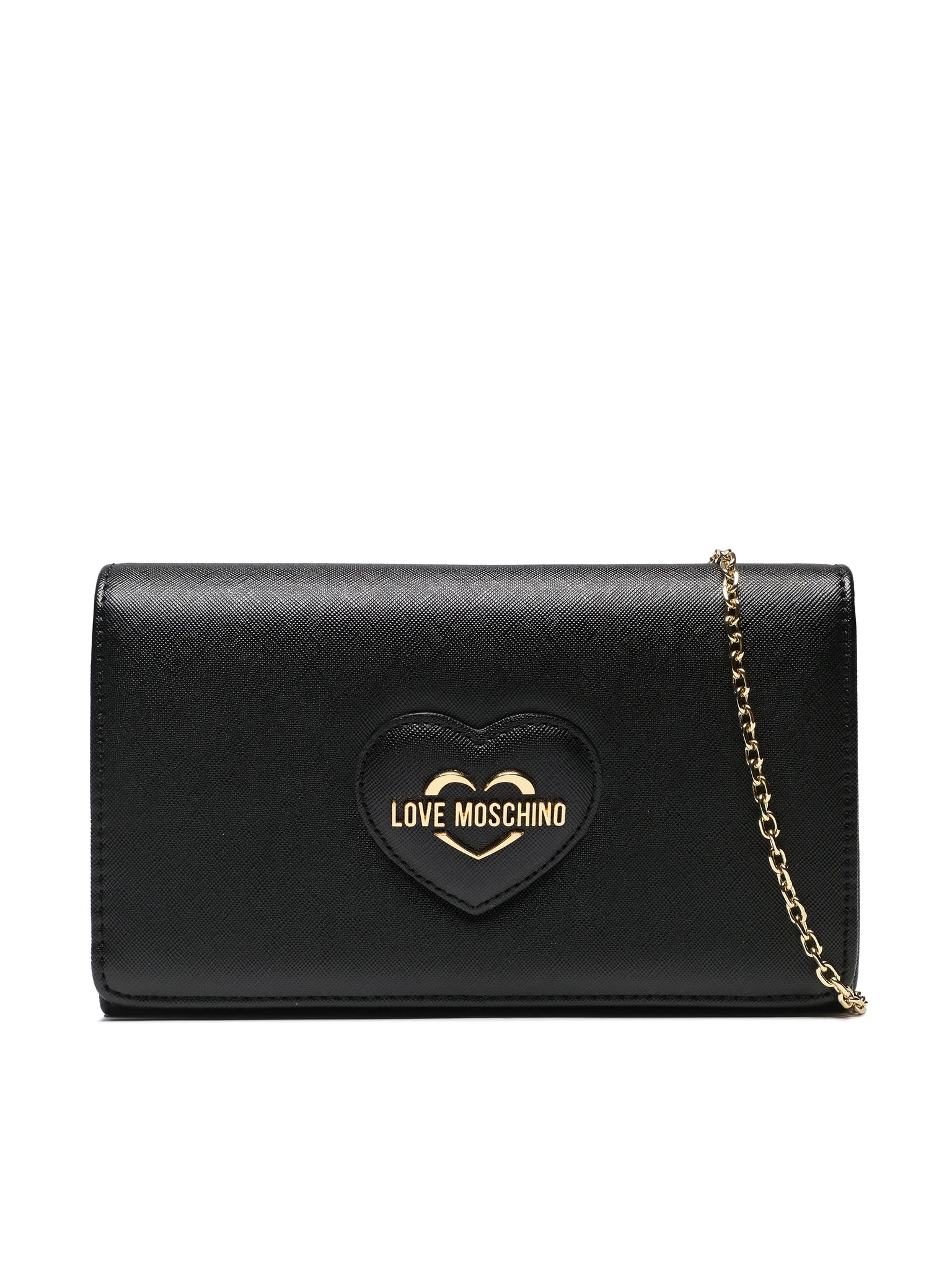 Moschino Lovely Love Gold-Tone Metal Lettering Handbag and Shoulder Bag