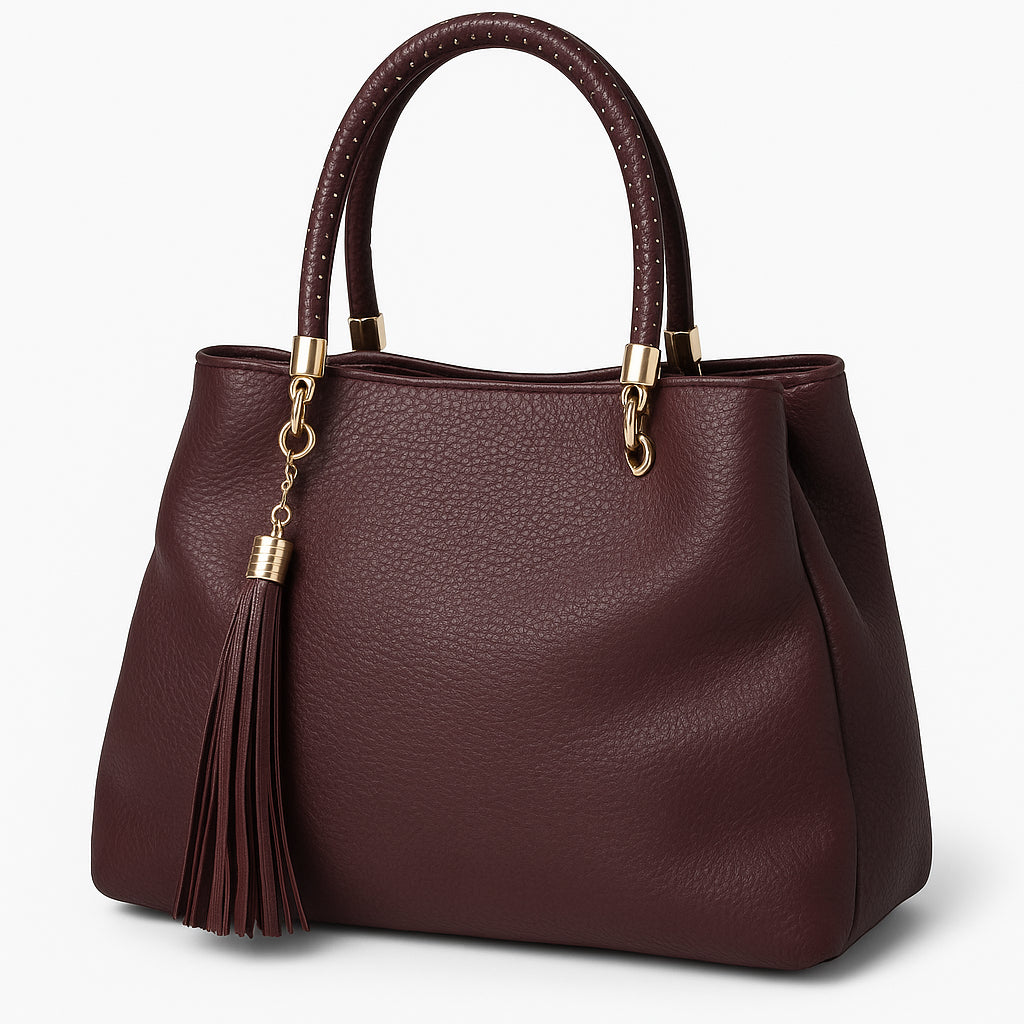 Borsa a Mano Donna in Ecopelle con Frange