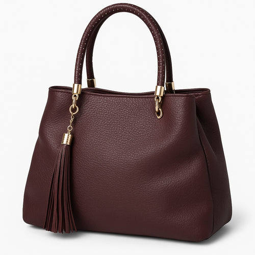 Borsa a Mano Donna in Ecopelle con Frange