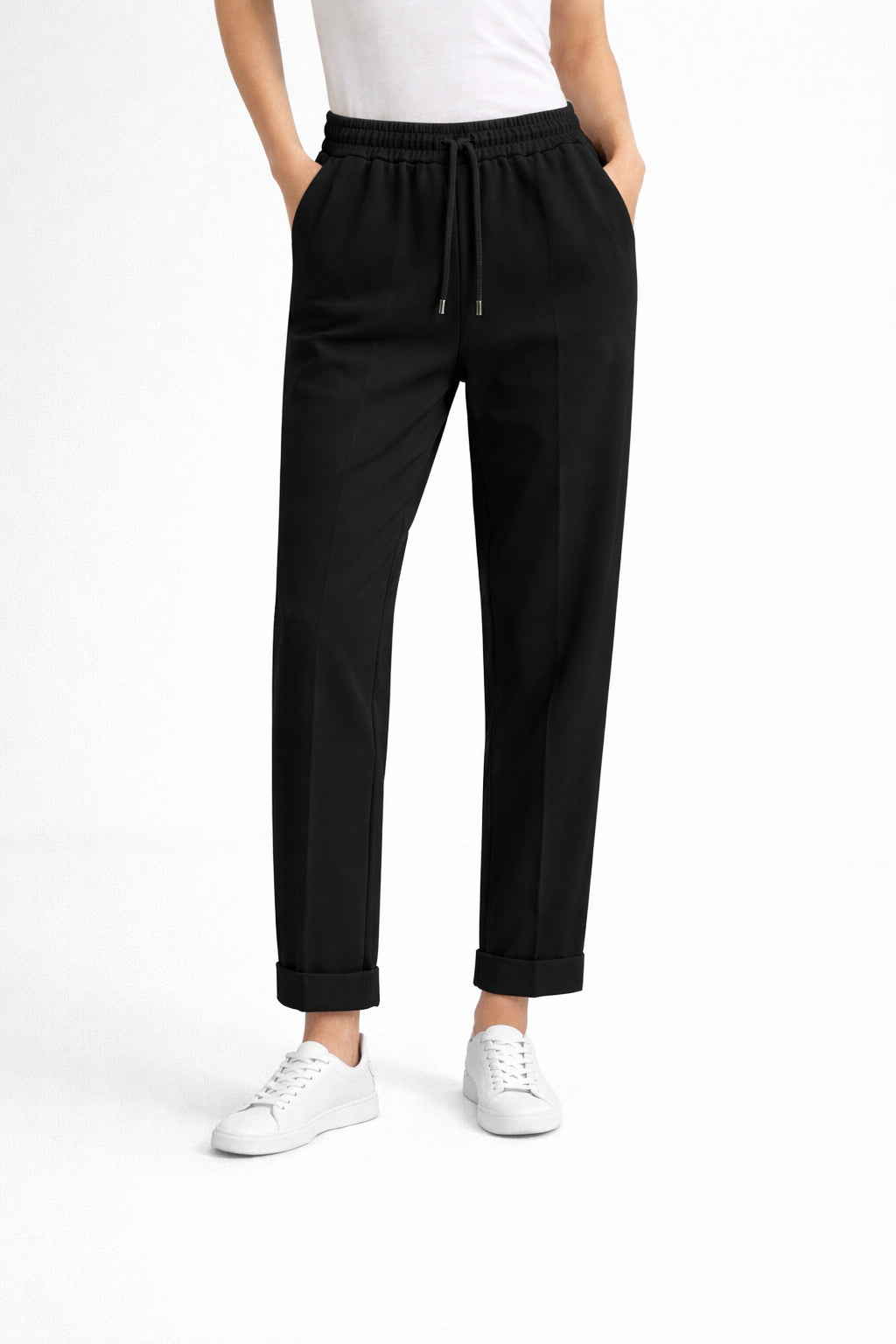 Pantalón Ancho Gattinoni Mujer Elástico con Cordón Ajuste Cómodo