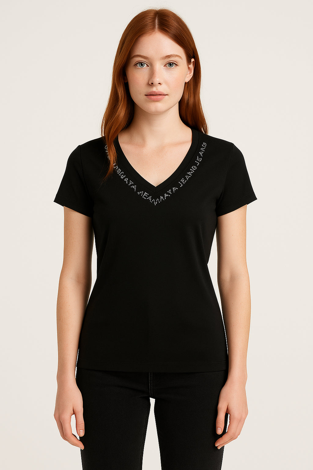 T-shirt donna Armata di Mare Jeans con logo strass