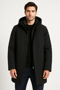 chaqueta técnica para hombre de doble capa con interior acolchado