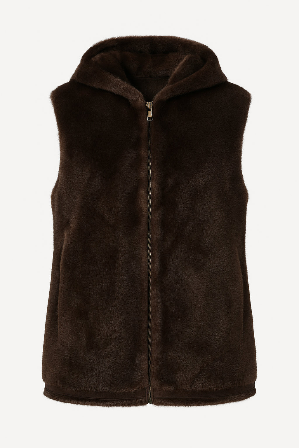 Gilet in ecopelliccia con cappuccio Gattinoni Couture