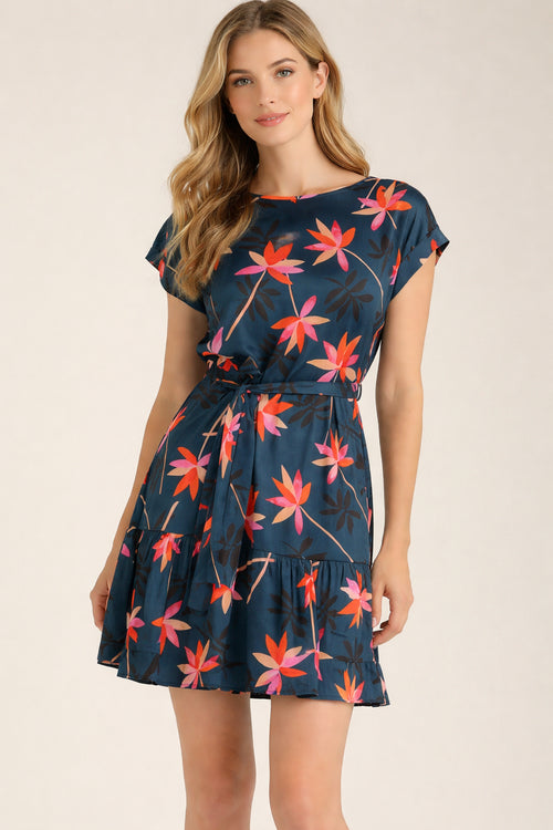 Abito Donna FredMello Midi Fantasia blu