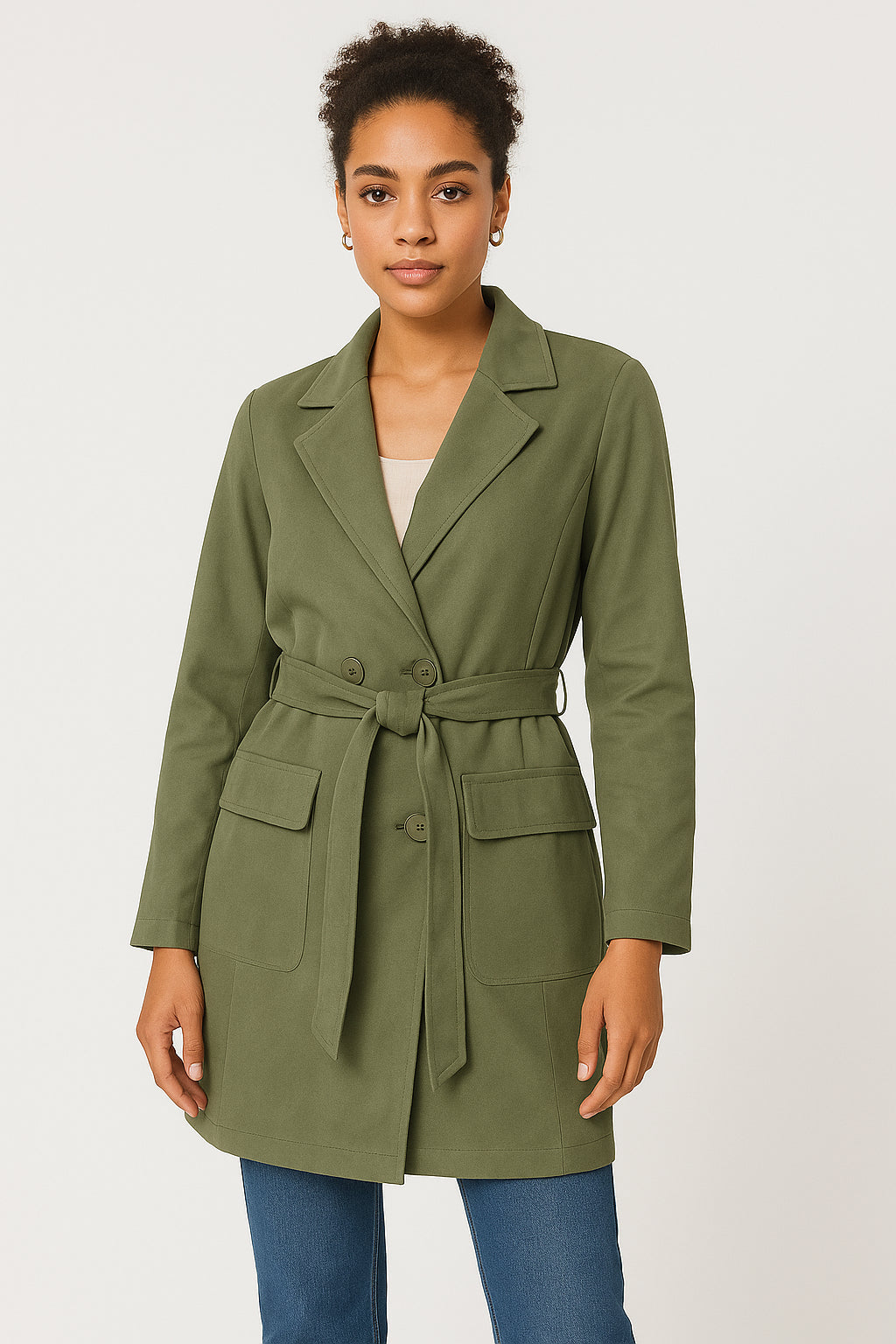 Trench Donna in Eco-Renna con Cintura