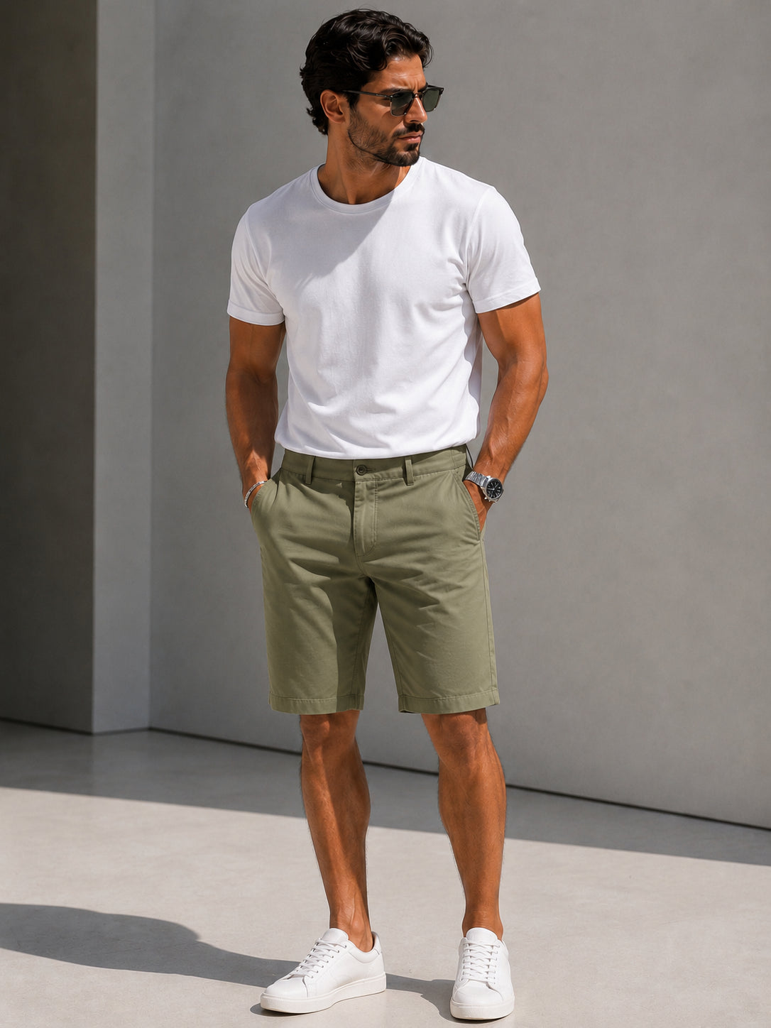 Bermuda technique stretch anti-taches en point Milano