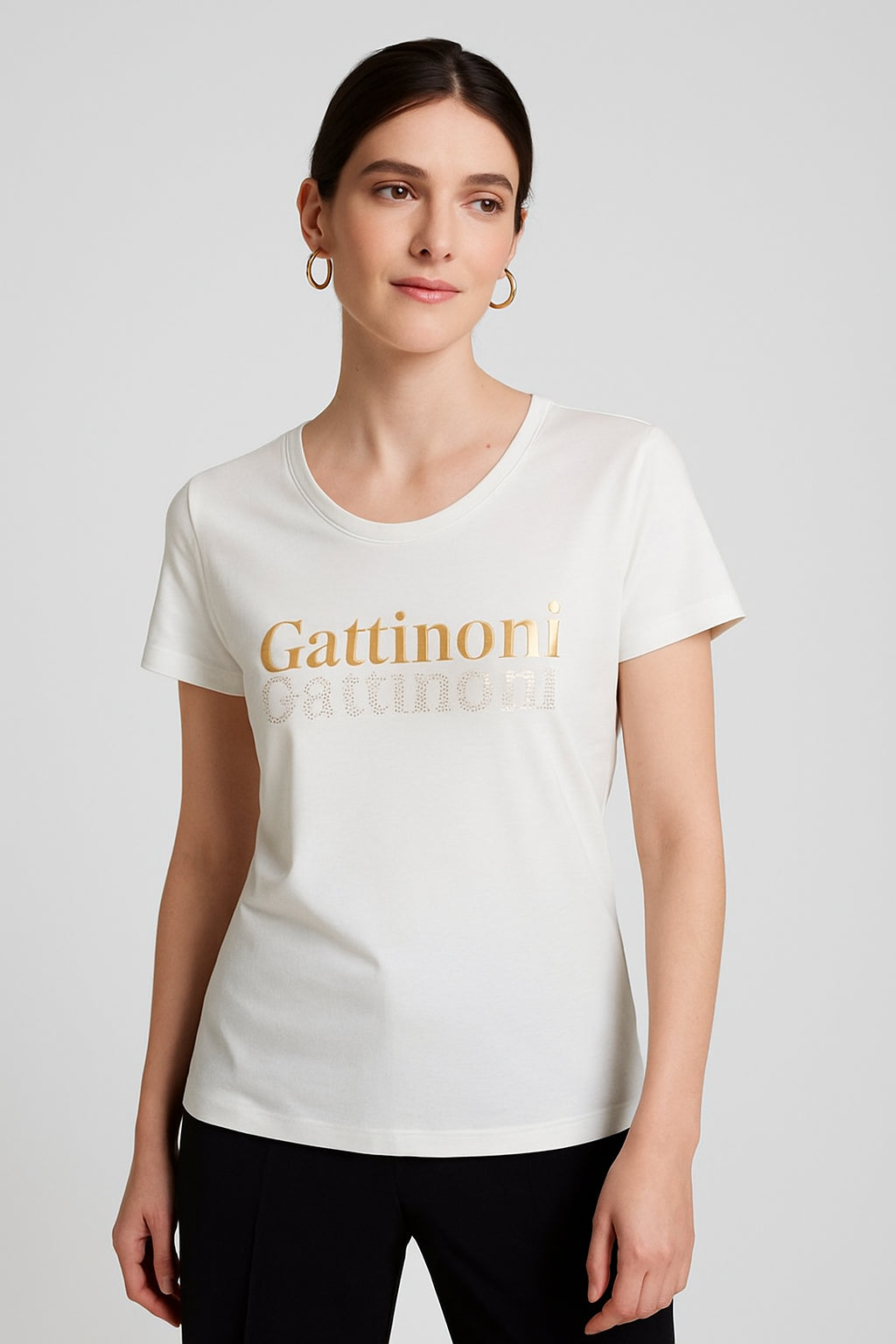 T-shirt Gattinoni Donna con Doppio Logo