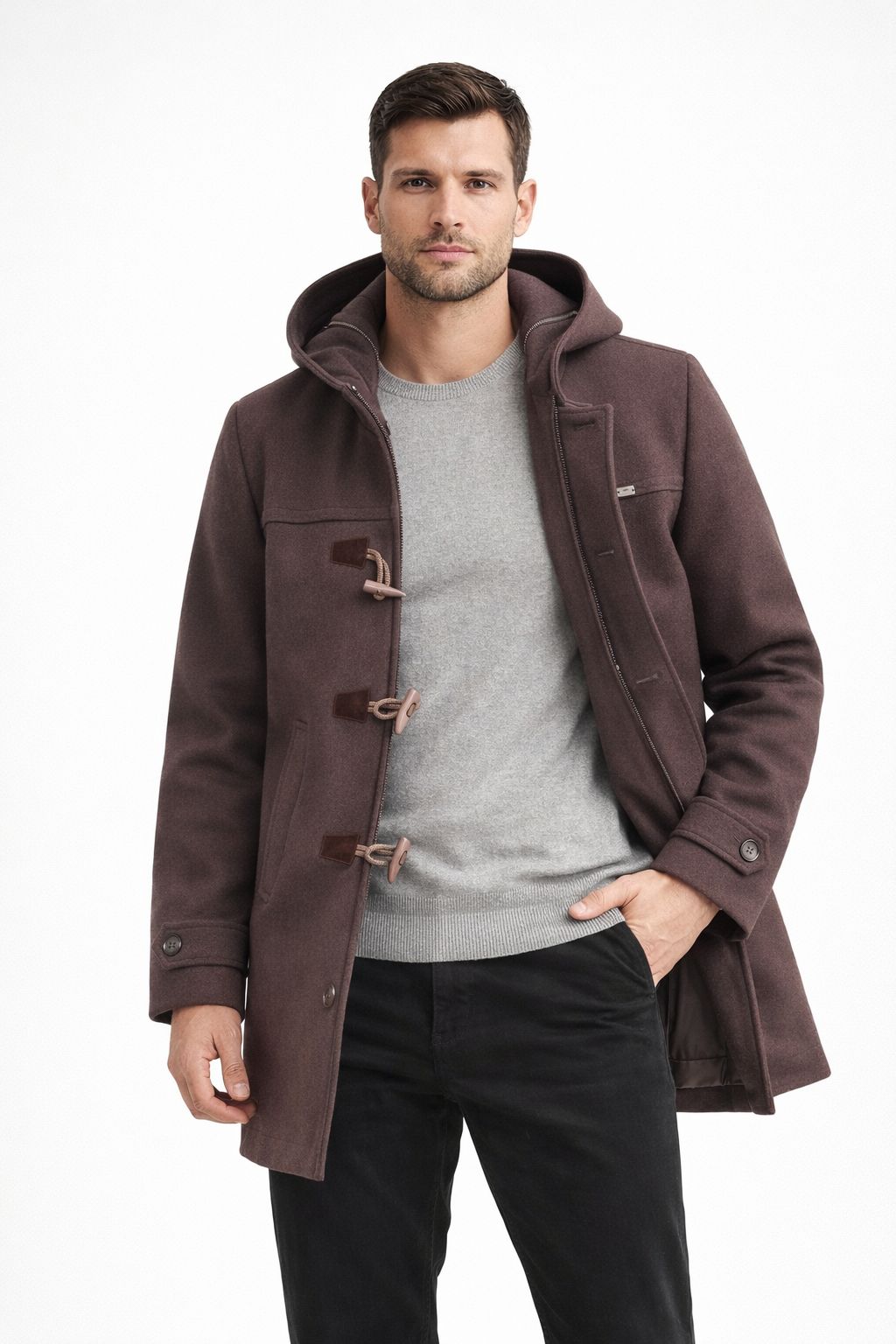 Cappotto Montgomery Cappuccio e Chiusura a Alamarif