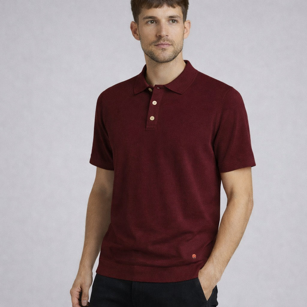 Polo en lin mélangé, maille Milano