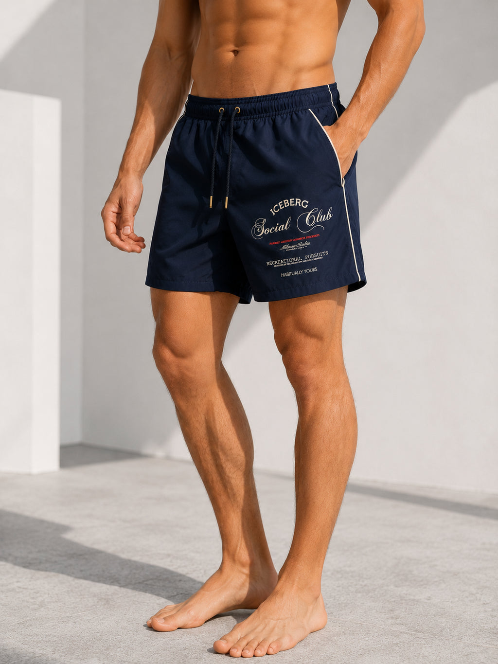 Costume Mare Uomo Iceberg Social Club Navy 