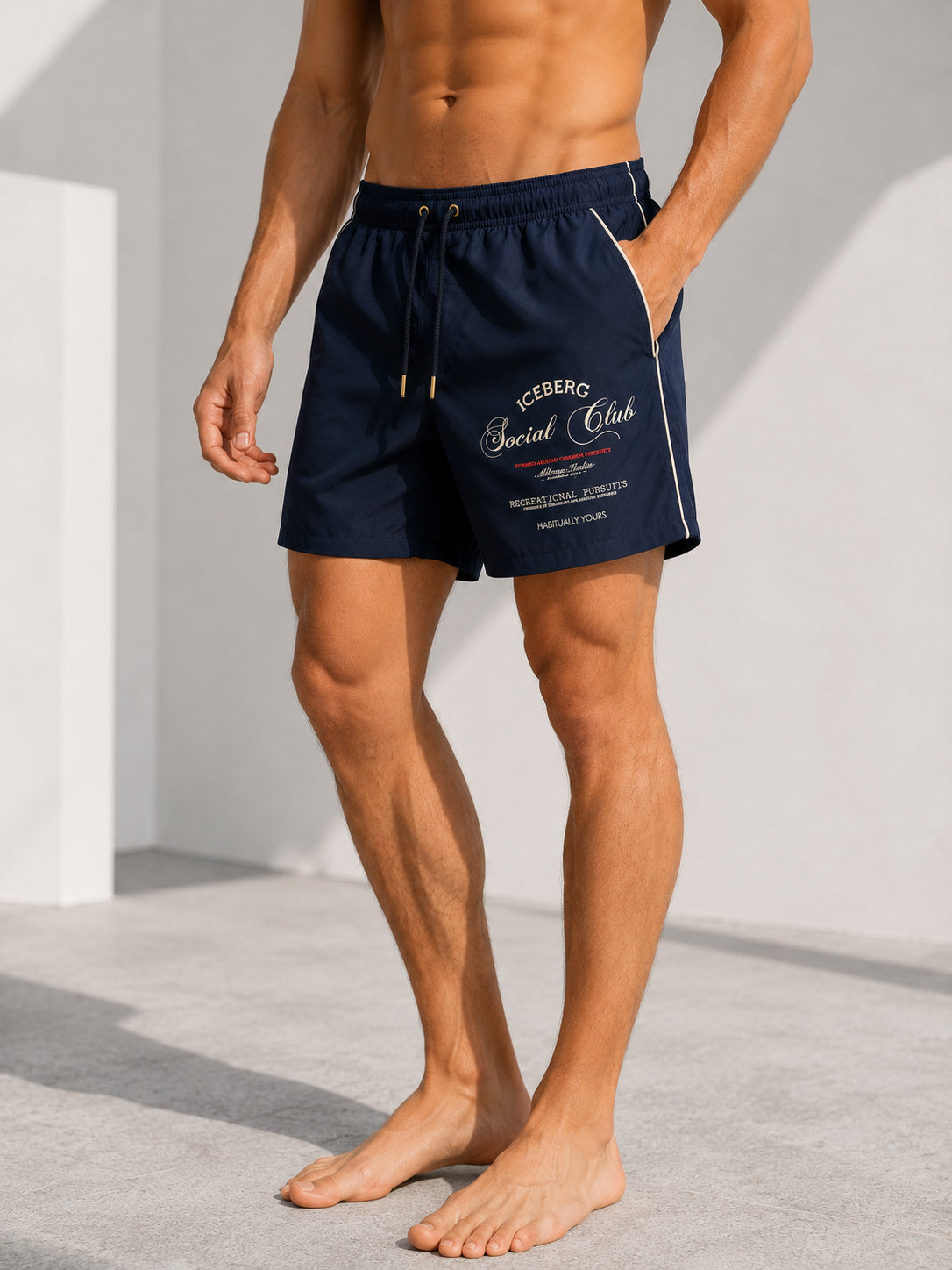 Costume Mare Uomo Iceberg Social Club Navy 