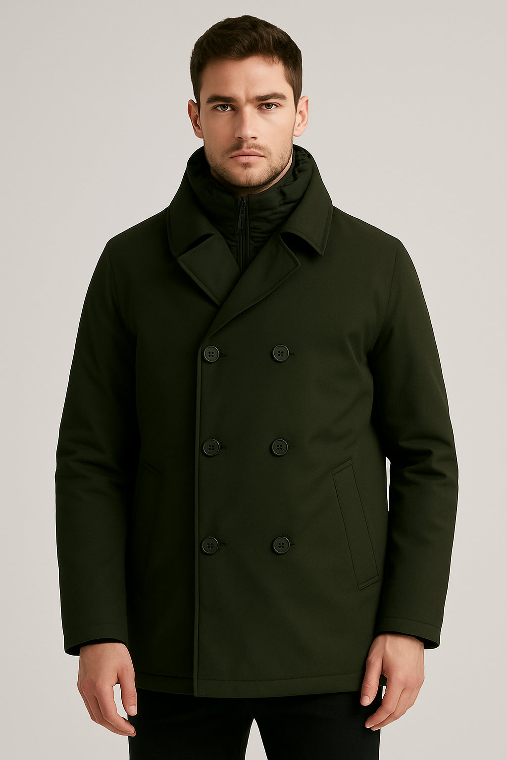 Giubbotto Doppiopetto Uomo Trapuntato Imbottito