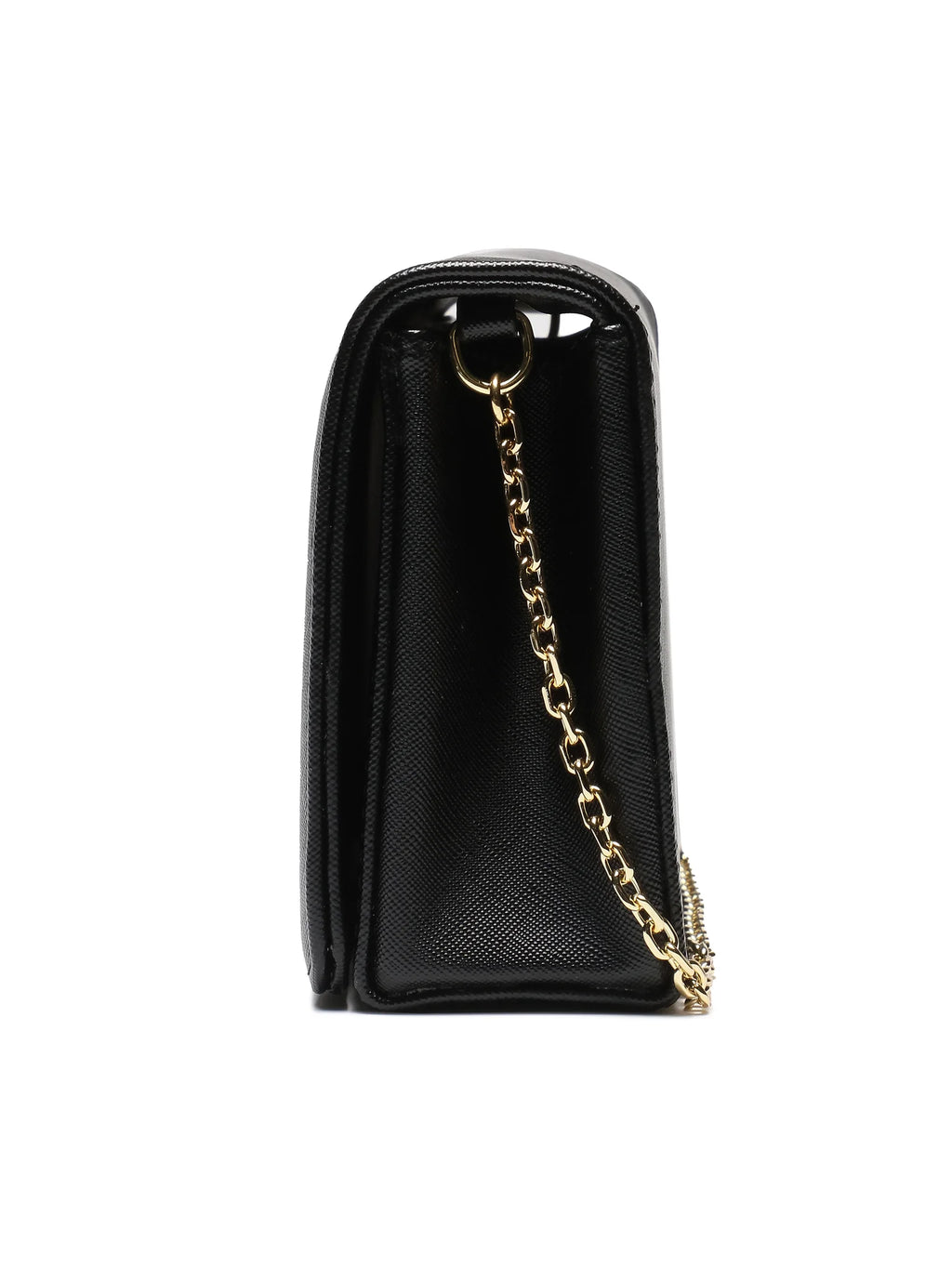 Sac à main bandoulière Moschino lettering en métal doré Lovely Love