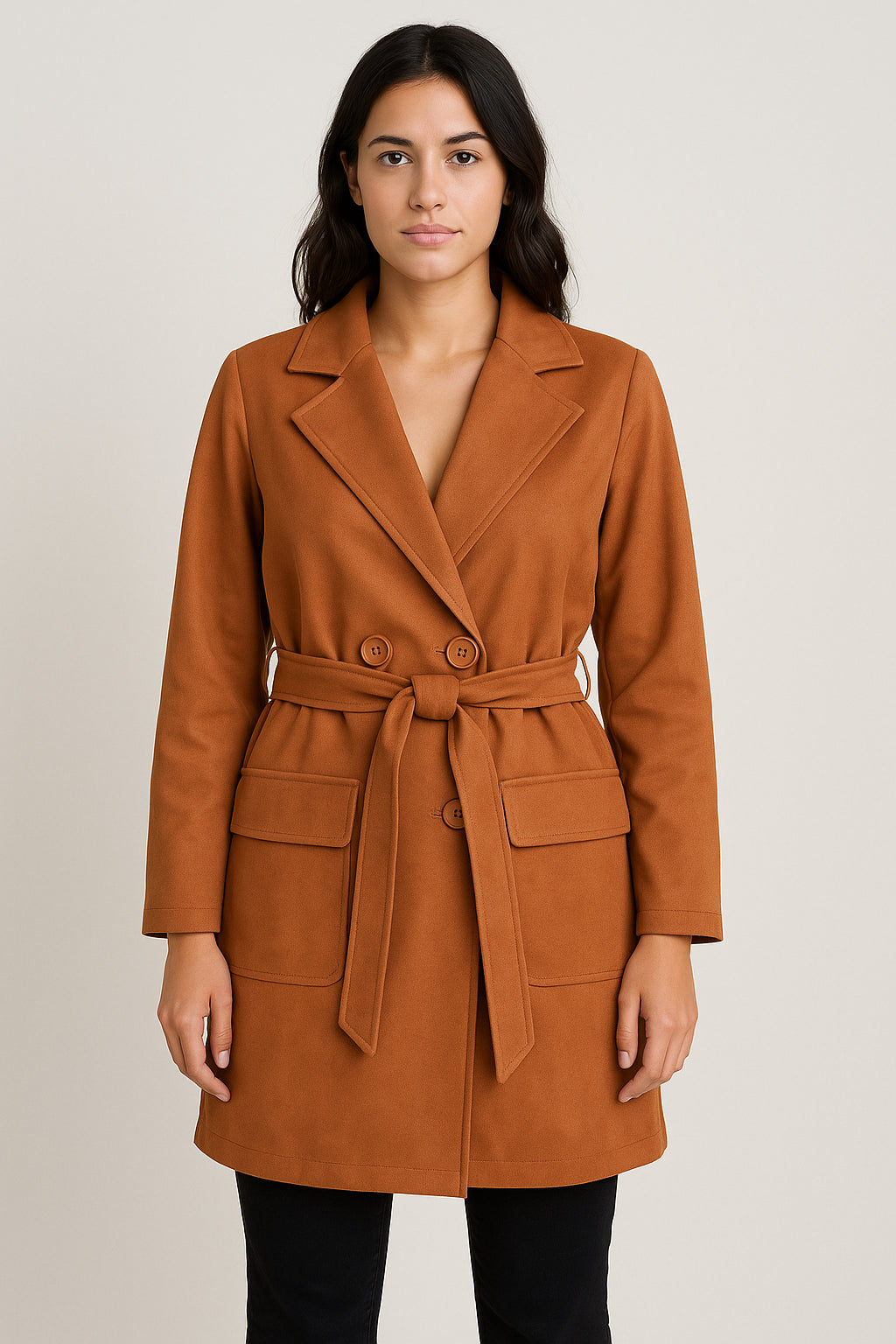 Trench Donna in Eco-Renna con Cintura