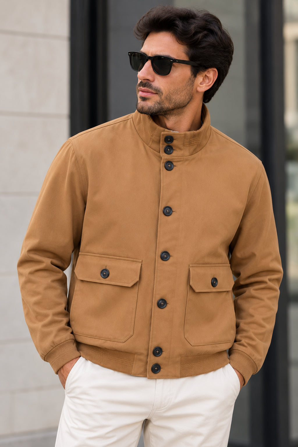 Jacke Punto Milano in Wildlederoptik, Camel