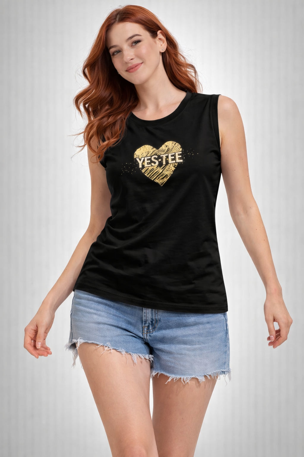 Top Donna YES ZEE  Cuore Oro