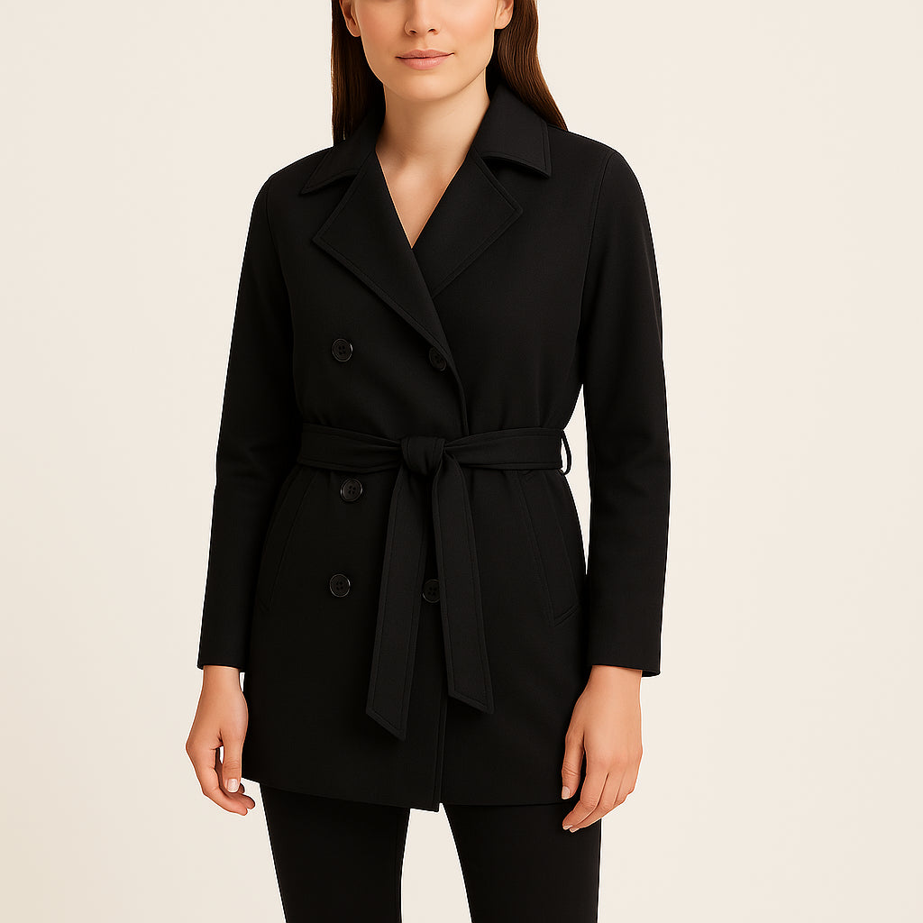 Trench Donna Elegante con Cintura in Vita