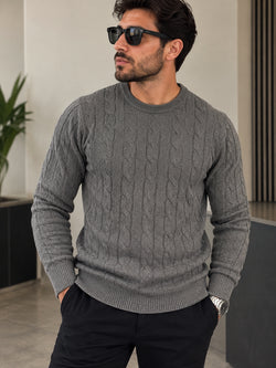 Maglia Punto Milano Girocollo Trecce