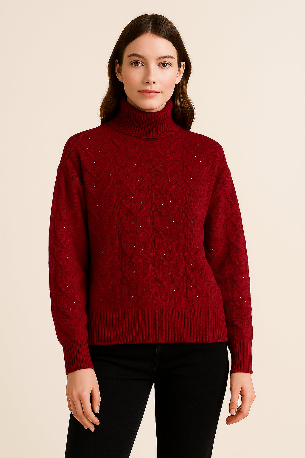 Maglione dolcevita donna con Intrecciato Gattinoni