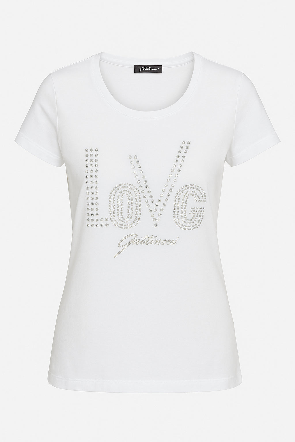 T-shirt Gattinoni Donna con Strass "LOVE"