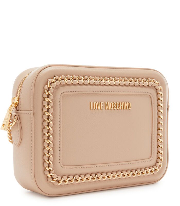 Borsetta Mano TracollaMoschino Lettering metallo dorato Lovely Love