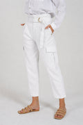 Pantalon cargo femme Yes Zee en mélange de lin