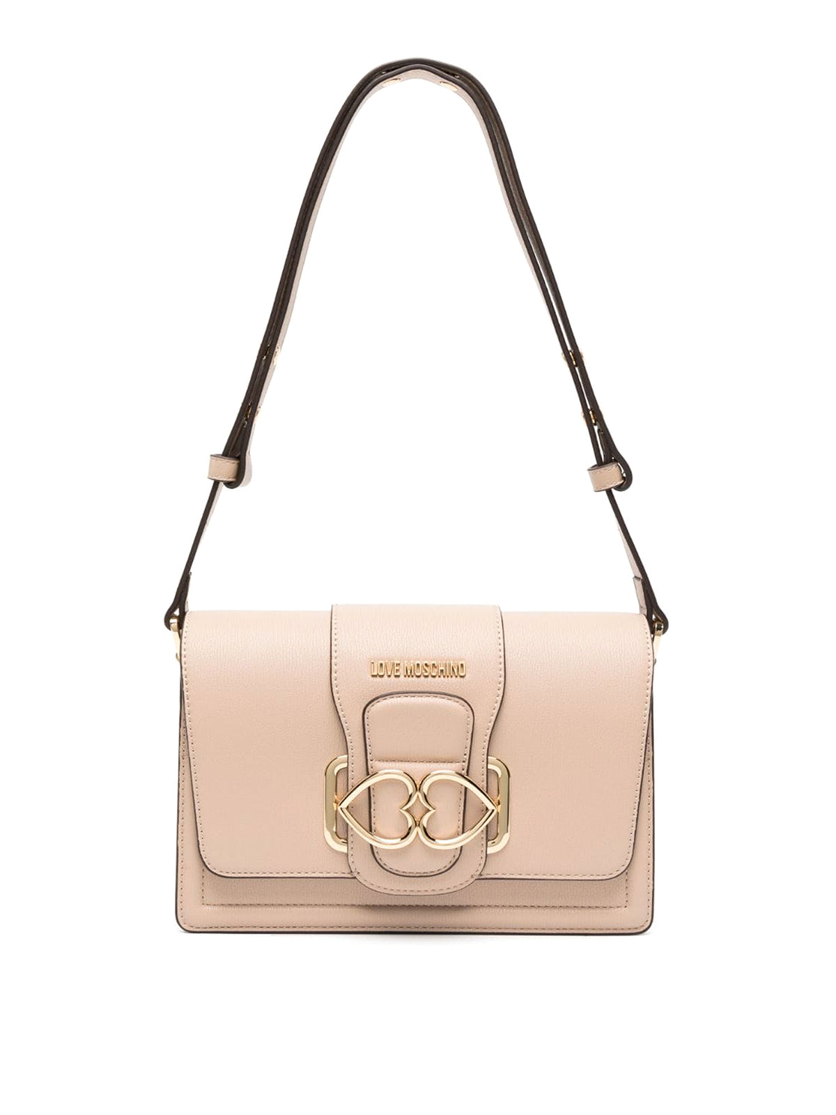 MoschinoLove Women's Handbag, Soft Shoulder Bag with Heart Plaque JC4037PP1HLD0609