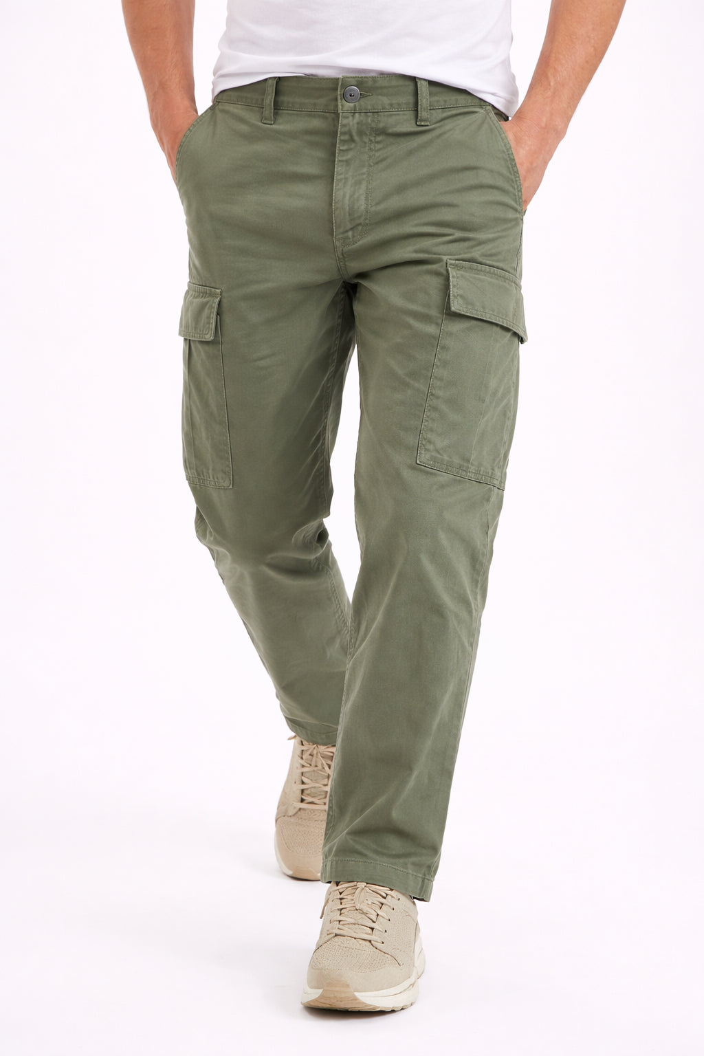 Pantalone Cargo Uomo Sportivo Verde