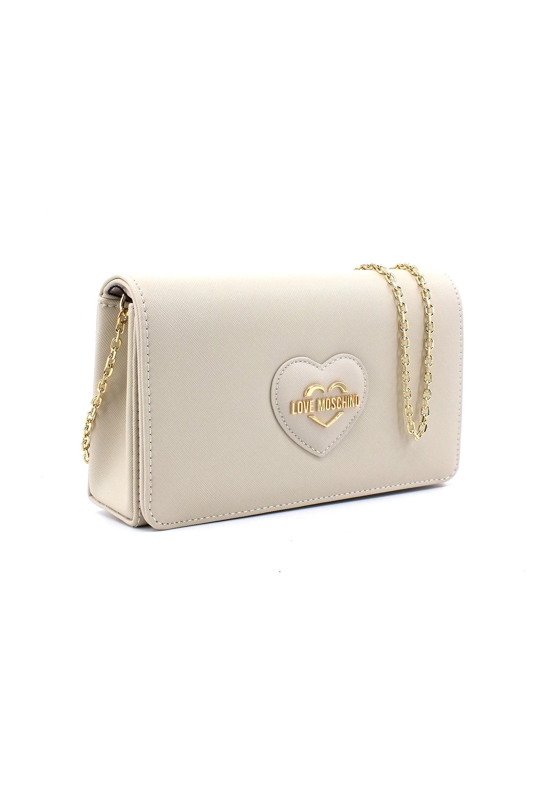 Moschino Lovely Love Gold-Tone Metal Lettering Handbag and Shoulder Bag
