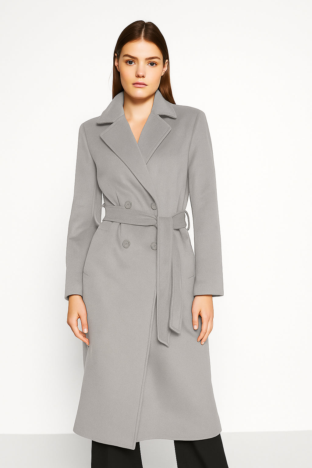 Cappotto Donna Lungo Cintura Delfino