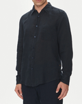 Chemise coupe regular en lin HugoBoss Pantec