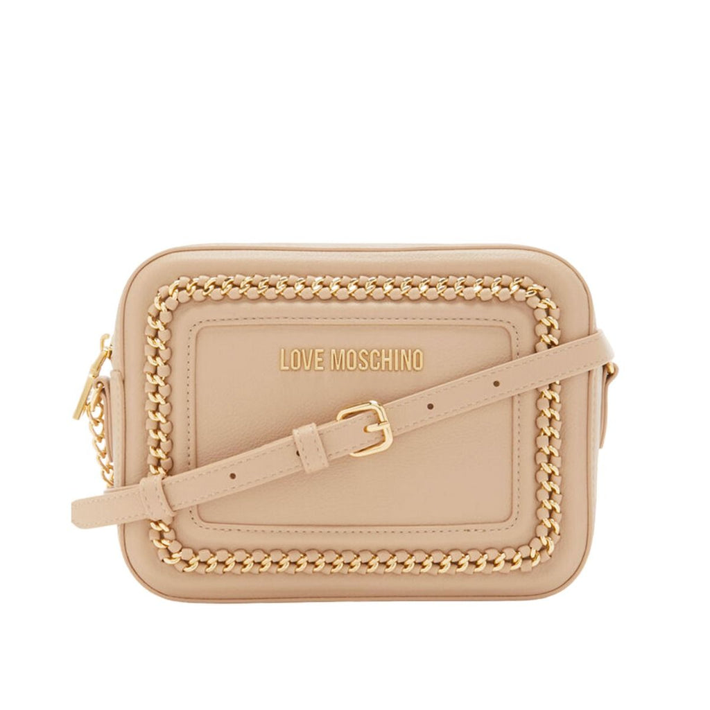 Borsetta Mano TracollaMoschino Lettering metallo dorato Lovely Love