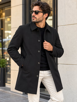 Cappotto Trench Elegante in Tessuto Punto Milano