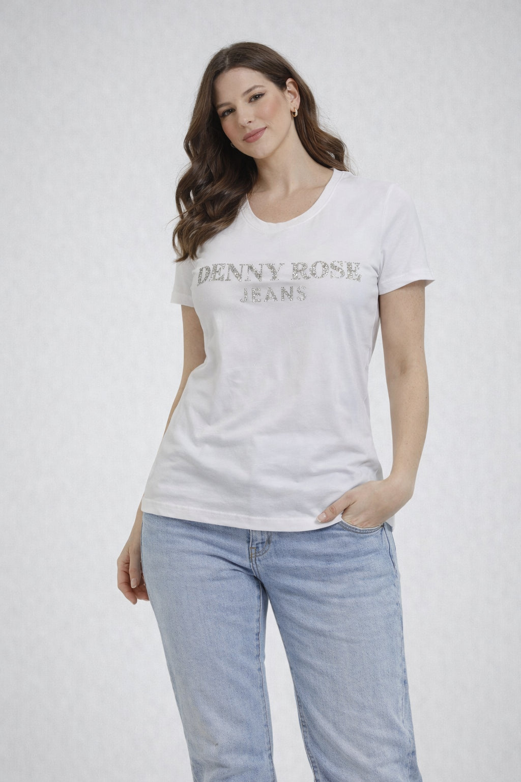 T-Shirt Donna Denny Rose Girocollo Slim Fit