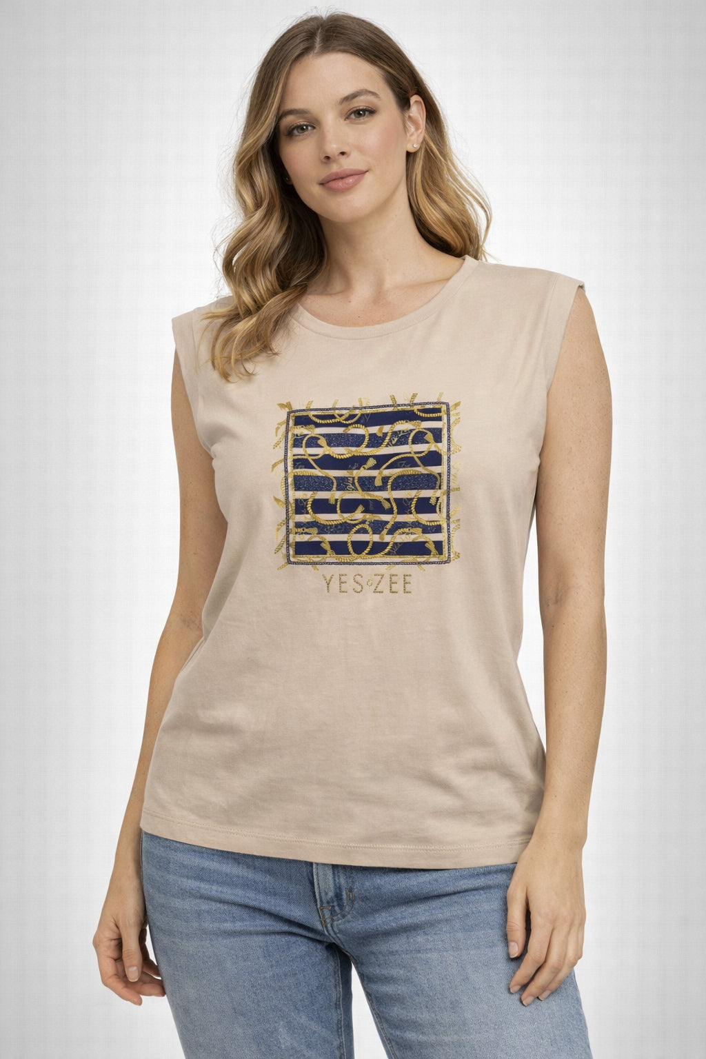T-Shirt Donna YES ZEE Smanicata Mare