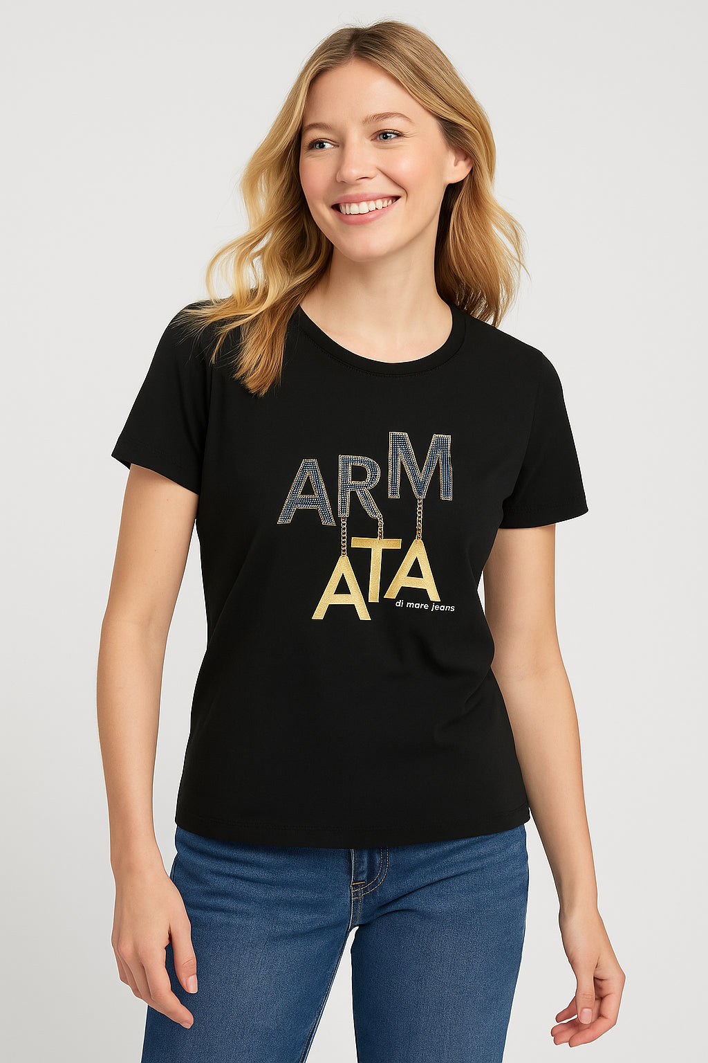 T-shirt Donna Armata di Mare Jeans Golden 